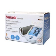 全新現貨 德國製 beurer BM44 單按鍵操作 很適合年長者使用 藍色背光顯示大螢幕量測值清晰易讀取提供心跳不規律警示功能並有WHO血壓值範圍分類參考 5年保養