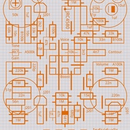 PCB EFEK GITAR DISTORSI INDIVIDUALIS