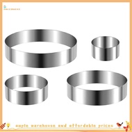 【posthouse1】Round Cake Ring Set 4/6/8/10 Inch Biscuit Cutter Circle Cookie Cutters Cake Mold Stainle