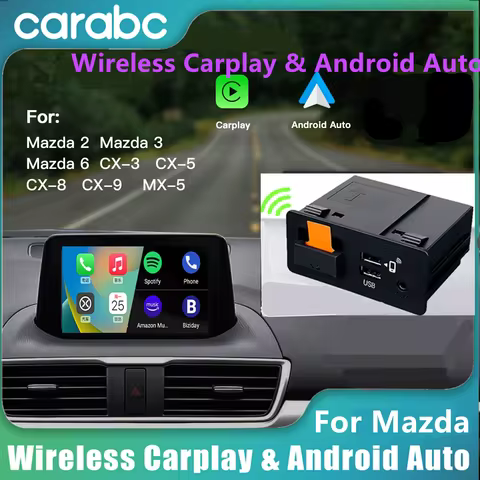 P2 Wired or P3 Wireless Carplay Android auto Adapter For Retrofit Mazda 2 3 6 CX3 CX5 CX8 MX5 USB HU