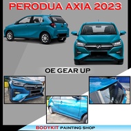 PERODUA AXIA 2023 GU GEAR UP STYLE FULLSET SKIRTING -WITH PAINTING(FRONT SKIRT ,SIDE SKIRT, SPOILER)