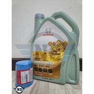 HONDA SEMI GENUINE SYNTHETIC ENGINE OIL  SP 5W30 ( 4L ) & HONDA OIL FILTER 08233-P99-F4PMD & 15400-R
