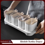 BUMTIH - 4-in-1 Seasoning Jar Box Spices Spice Jar with Lid Free Spoon