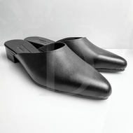 Women's Javanese Leather Slippers with 3cm Heels Sandal Perempuan Sandal Wanita