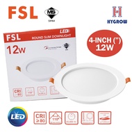 [ Bundle Sales ] *5pcs FSL FSP503 4'' 12W LED Recessed Downlight *Round ( Full Plastic ) - [3000K/40