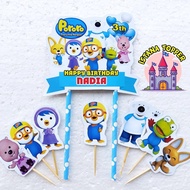 CUSTOM Cake Topper with the theme Pororo, Unicorn Boba, Didi and Friends, Pocoyo / Birthday Topper