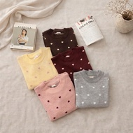 Hc Nitwear - Blouse PolkaLove Knite Women's Knitted Sweater Korean Knitwear Pullover Woman Oversized