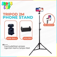 MINIMALIS Tripod Hp Besi 2 Meter / Tripod 2 Meter / Tripod Handphone 2