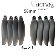 UAENAU Remote Control Drone Parts, Plastic Universal Folding Propeller Blades, Black 58mm/66mm Quadc