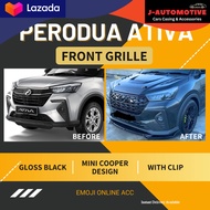 Perodua Ativa Front Grille Grill Sarung Depan Glossy Black (Honey Comb Mini Cooper design) STV-ATIVA