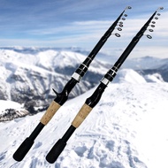 Carbon Fiber Lure Fishing Rod 1.5m 1.8m 2.1m 2.4m Ultralight Telescopic Spinning Casting Fishing Rod