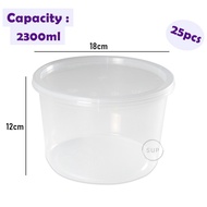 Microwave Food Container 2300ml / Take Away Container / Bekas Makanan (Round)
