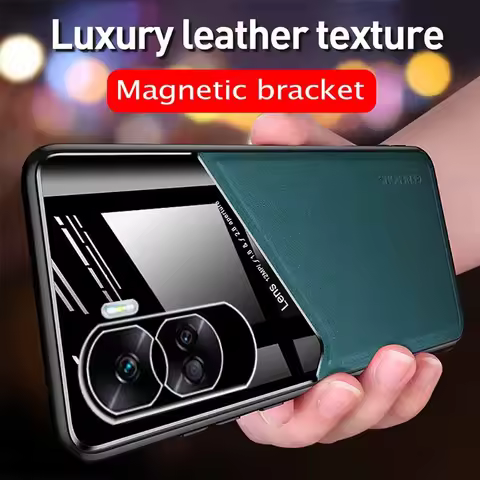 Honar 90 Lite case leather texture pc plexiglass car magnetic cover For Honor 90 Lite 90Lite Honor90