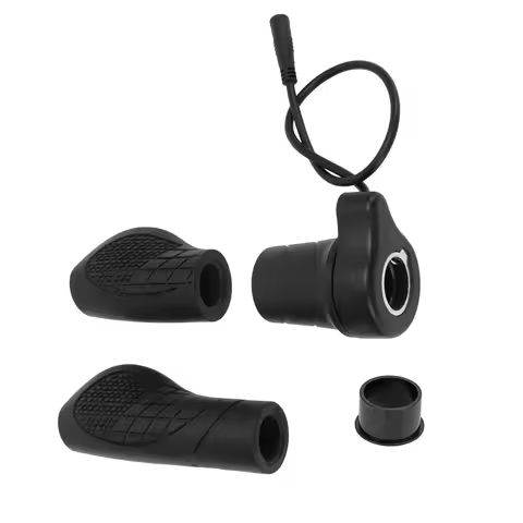 Electric Bike Left Side Half Handle Rubber ABS Metal 76X Half Twist Throttle Grip Fit for Bafang Mid