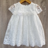 [BABY BLOOM] Baby Girl Dress Newborn Baby Dress/ White Baby Party Dress Baby Girl Clothes/ 0-6 Month