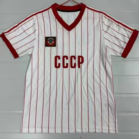 1982-83 CCCP Soviet Union National Football Team Away Jersey Retro Mens Soccer Custom