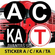 Sticker Lorry Sticker A Sticker C Sticker T Sticker KA Sticker Puspakom Lorry Sticker Sticker JPJ St