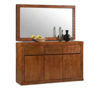 [SOLID MDF] 5 Feet Console Table With Mirror