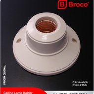 BROCO FITTING PLAFON 1212 / FITING LAMPU BULAT BROCO CREAM RUMAH LAMPU