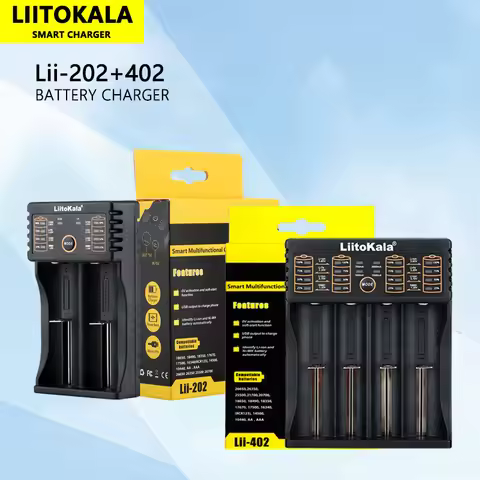 Liitokala Lii-402 Lii-202 5V2A Output Type C- line Interface Universal 3.7V 3.2V 3.85V 18650 21700 R