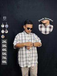 Kemeja Flanel Pria Lengan Pendek Motif Kotak Kotak Terbaru Kerah Shanghai