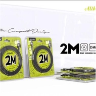 Ali-CB42 2M 2.4A Zinc Mirror Usb Cable For IOS 5G / Micro V8/ Type-C