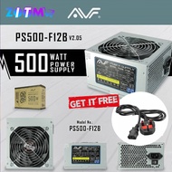 AVF ATX PS500-F12BN POWER SUPPLY WITH POWER CORD