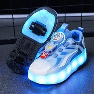 Giày Đi Xe Đạp Cho Bé Gái Mùa Hè 2025 Giày Trượt Ván Có Bánh Xe Mới Cho Trẻ Em Giày Trượt Patin Cho