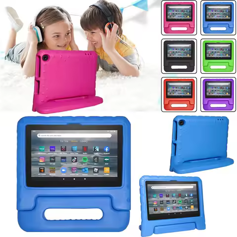 For Amazon Fire 8 2020 /Fire 7 12th Gen /Fire 7 5th 7th 9th Tablet Childs EVA Case Anti-fall Tablet 