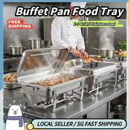 SG Stock Buffet Pan Food Tray Stainless Steel Buffet Stove Serving Tray Serving Tray Party Catering 