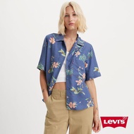 Levis 女款 夏威夷短袖襯衫 / 混亞麻舒適面料 人氣新品