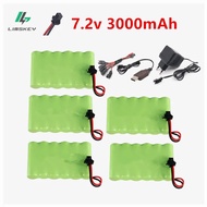 M model NIMH Battery 7.2V 3000mah Battery with Charger set For Rc Toy Cars Boats Guns Ni-MH AA 2800m