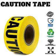 50M Non-Adhesive Caution Tape Yellow Isolated Barricade Warning Tape Halloween Decor Warning Tapes