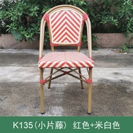 European-style rattan chair net red shop coffee table chair balcony rattan chair single back chair o