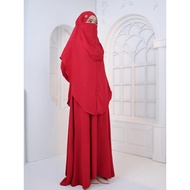 *Raya Arrival* Madinah Set Jubah Khimar Dan Purdah Cey Crepe Ironless
