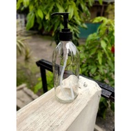 500ml Clear Handsoap Glass Bottle 500ml Clear Glass Pump Bottle/