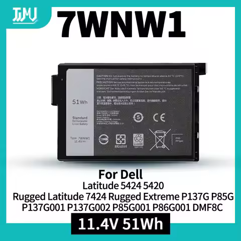 7WNW1 Laptop Battery for Dell Latitude 5424 5420 Rugged Latitude 7424 Rugged Extreme P137G P85G P86G