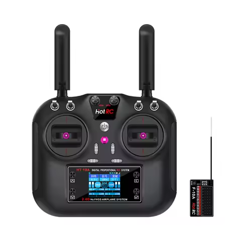 HotRC HT-10A 10-Channel 2.4g Multi-Functional Transmitter Upgraded with Online Upgrade for Remote Co