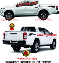 STIKER MOBIL MITSUBISHI STRADA TRITON STIKER CUTTING STRADA TRITON TERBARU STIKER TRITON 4X4