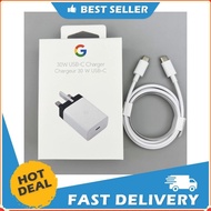 (IMPORT ORIGINAL)Google 30W Charger UK Plug Fast Charging Travel Adapter 100CM Type C To Type C For 