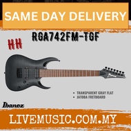 Ibanez RGA742FM-TGF 7-String Electric Guitar, Transparent Gray Flat ( RGA742FM TGF / RGA742FMTGF )