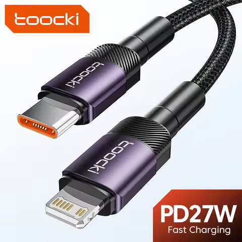 Toocki USB C Cable to iP Cable PD 27W Fast Charging Cable for iPhone 14 13 Pro Max Pad Air Type C iP