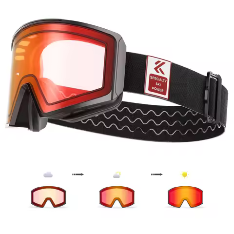 Kapvoe Photochromic Snow Goggle Snowboard Anti-Fog Sunglasses for Men Women UV400 Protection Ski Gla