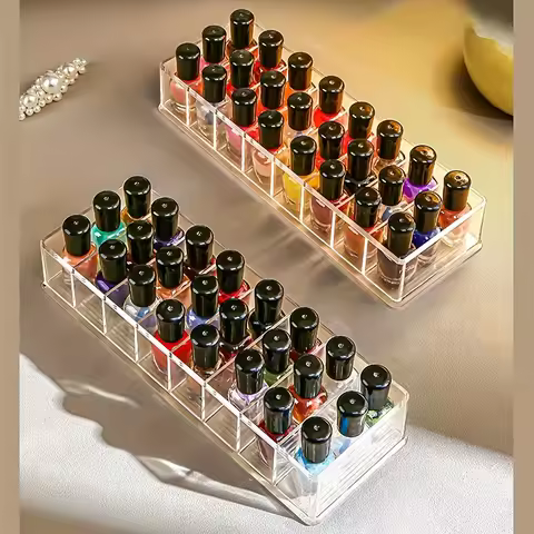 Acrylic Nail Polish Organizer,Clear Display Rack, Cosmetic Storage Rack,Nail Studio Props,Durable an