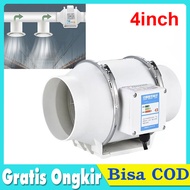 4/6 Inch Inline Duct Fan Booster Exhaust Blower Air Cooling Vent Extractor Fan  220V 35W Low Noise Untuk Tudung Dapur/Kamar Mandi