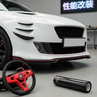 4-6pcs Universal Car Front Bumper Lip Spoiler Diffuser Fins Body Canards Valence Chin Trim Tuning Ca