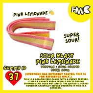 🍋 Supa Sour Strips Pink Lemonade Masam Manis Gula Gula Halal Viral Coklat Gummi
