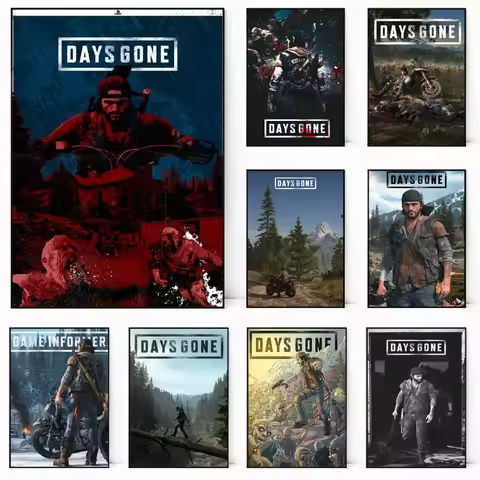 Days Gone Game Poster Anime Poster Canvas Sticker Bedroom Study Entertainment Area Wall Hanging Pain
