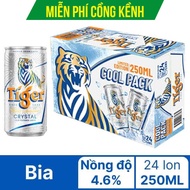 Thùng 24 lon bia Tiger Bạc 250ml