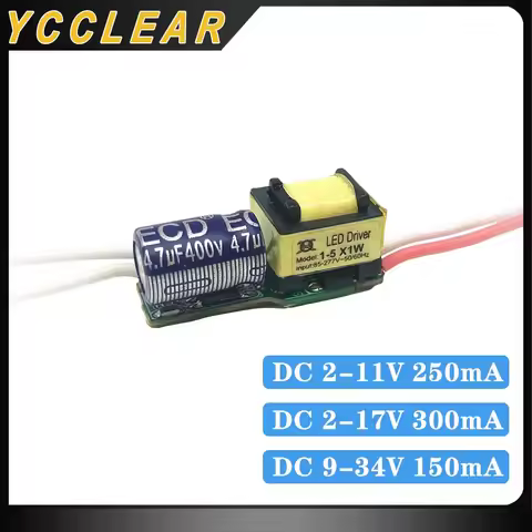 LED Constant Current Driver 300mA 250mA 150mA DC2-17V 2-11V 9-34V Lighting Transformer For 1W 2W 3W 